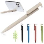 pen met gsm houder tarwestro polus blauwschrijvend