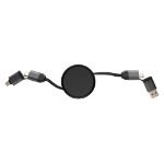 terra recycled aluminium uittrekbare 6-in-1-kabel