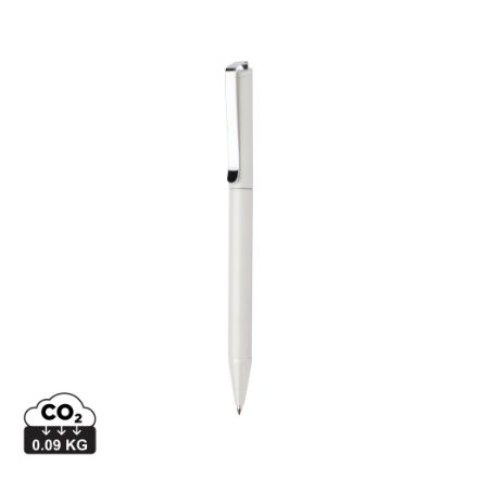 xavi pen van gerecycled aluminium blauwschrijvend