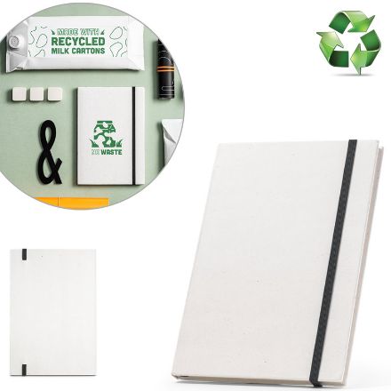 a5-notitieblok van gerecyclede melkverpakkingen