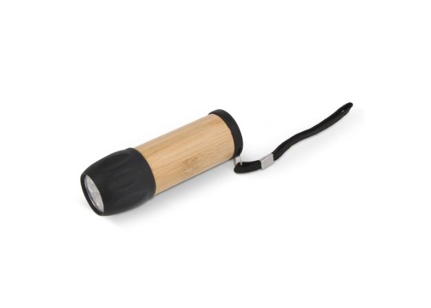 zaklamp van recycled abs en bamboe