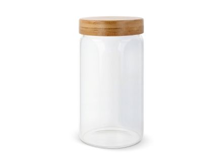 canister glas en bamboe 1200 ml
