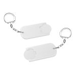 winkelwagenmuntje 1€ in houder met ketting