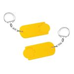 winkelwagenmuntje 1€ in houder met ketting