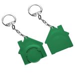 winkelwagenmuntje 1€ in houder en met ketting