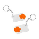 winkelwagenmuntje 1€ in houder met tandvorm