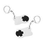 winkelwagenmuntje 1€ in houder met tandvorm