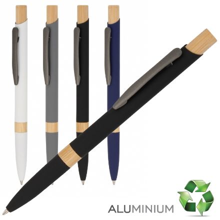 balpen sering gerecycled aluminium blauwschrijvend