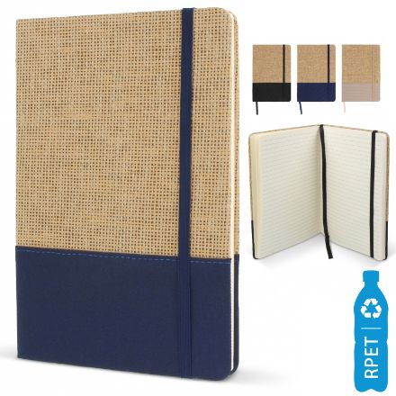 a5 notitieboekje van jute en r-pet