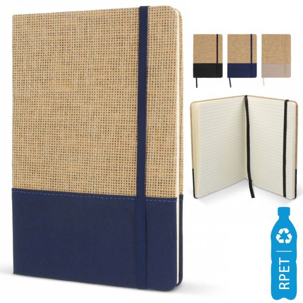 a5 notitieboekje van jute en r-pet