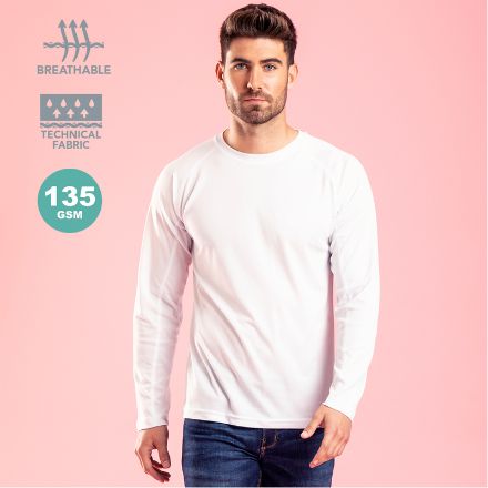 t-shirt lange mouwen heren 100% polyester