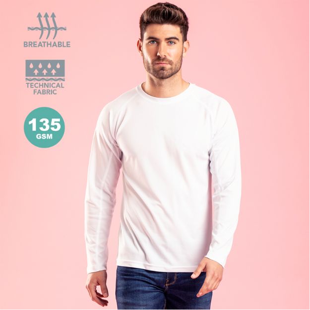 t-shirt lange mouwen heren 100% polyester