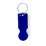 munt-sleutelhanger recycled aluminium talgun - blauw