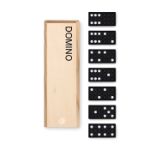 houten dominospel in houten doosje.