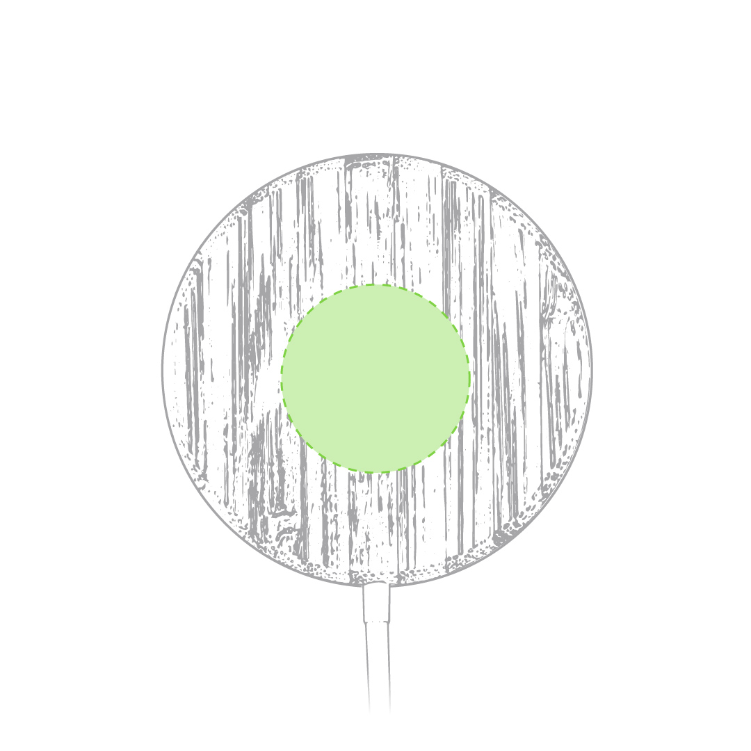lasergravure (3,3 x 3,3 cm)