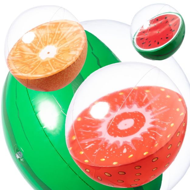 opblaasbare strandbal met fruitmotieven darmon