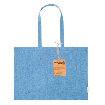 tas recycled katoen bonillo - blauw