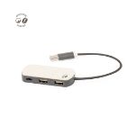 usb hub van koffievezel type c en 2 usb poorten