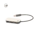 usb hub van koffievezel type c en 2 usb poorten