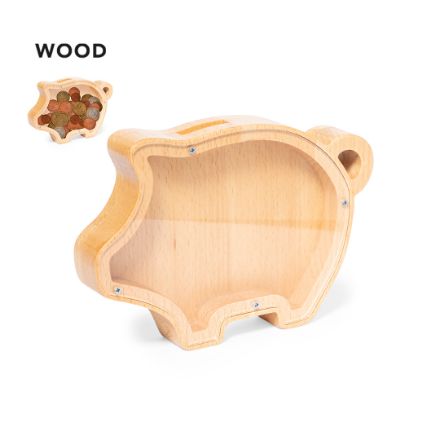 houten spaarpot met kijkvenster jasara