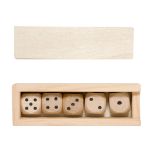 houten dobbelstenen atanin 5 stuks - 