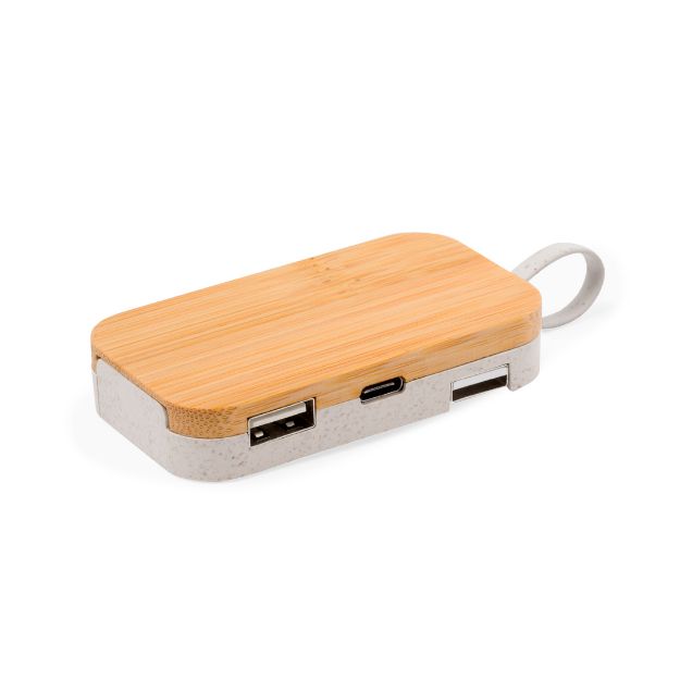 houder usb hub bamboe flow