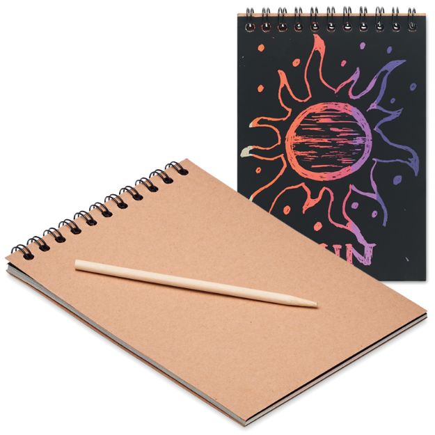 notitieboekje met kraspapier