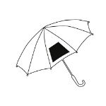 regenboog kinderparaplu lollipop met metalen steel