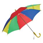 regenboog kinderparaplu lollipop met metalen steel