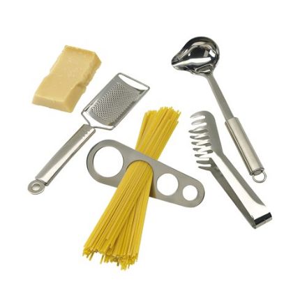 4-delige roestvrij stalen spaghetti set.