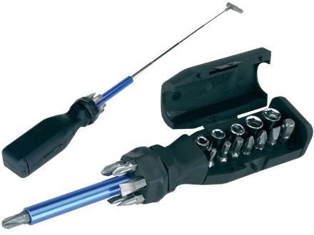 schroevendraaier met 17 bitjes