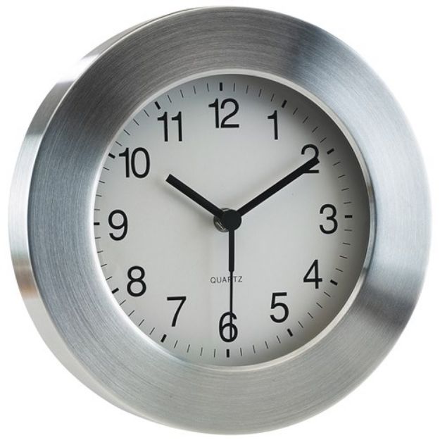 aluminium wandklok
