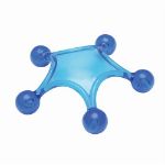 kunststof massage instrument starfish in de vorm v - blauw