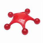 kunststof massage instrument starfish in de vorm v - rood