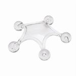 kunststof massage instrument starfish in de vorm v - transparant
