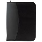 door middel van een rits afsluitbare a4 schrijfmap