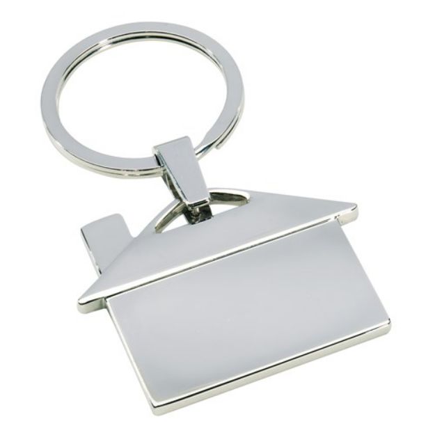 metalen sleutelhanger in-house in de vorm van een