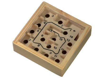 houten spellendoosje doolhof