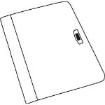 luxe a4 schrijfmap met blok penhouder