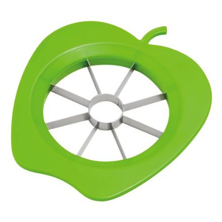 appelsnijder of appelboor van roestvrij staal. - groen