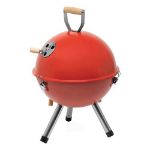 metalen tafelbarbecue met afsluitbaar deksel - rood