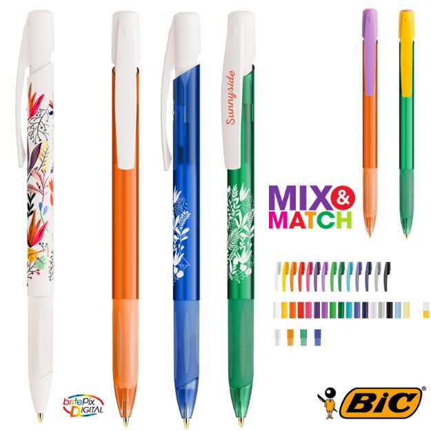 bic® media clic grip balpen blauwschrijvend