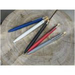 nooshi balpen van gerecycled aluminium zwarte inkt