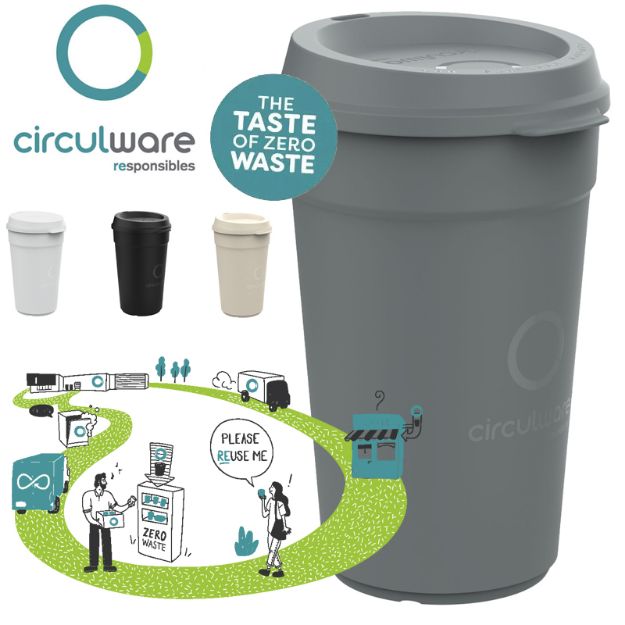 circulcup lid herbruikbare beker 400 ml