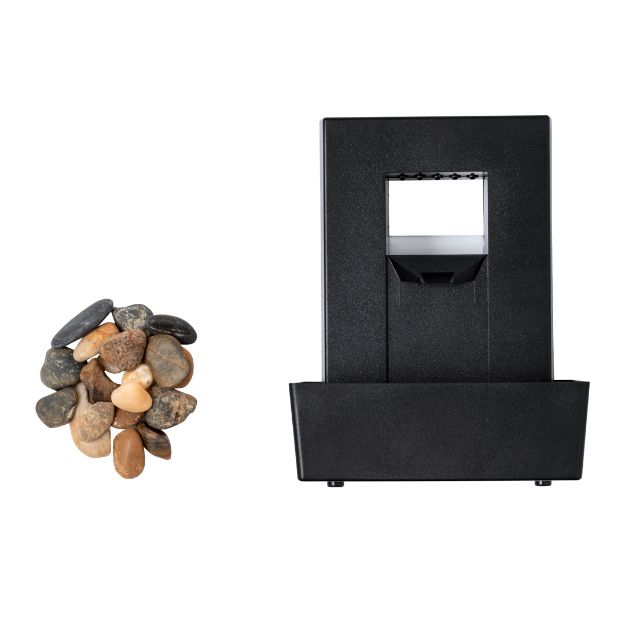 draagbare waterfontein met led verlichting huntan