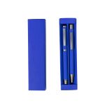 set balpen en rollerpen aluminium blauwschrijvend