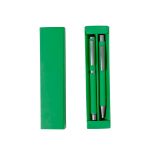 set balpen en rollerpen aluminium blauwschrijvend