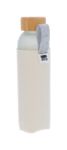 glazen drinkfles met vilten bedrukt etui 500 ml