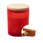 plantaardige geurkaars met bamboe deksel daizu xl - rood