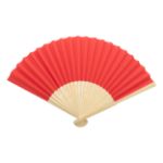 papieren waaier met bamboe ribben bapper - rood